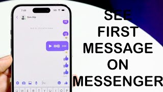 How To See First Message On Messenger Without Scrolling 2024 [upl. by Ateuqirne]