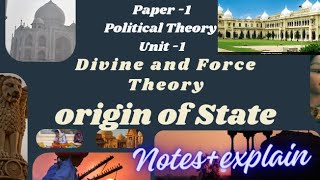 Divine and Force TheoryMeaningCriticism and ImportanceOrigin of StatePolitical TheoryBA1st year [upl. by Boser209]