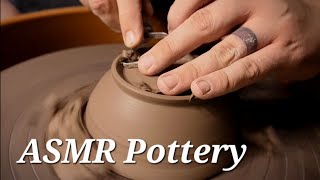 ASMR Pottery Trimming and finishing the bottom [upl. by Flannery]