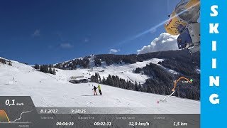 Skicircus Saalbach Hinterglemm skiing piste 63 amp 64 [upl. by Arathorn92]