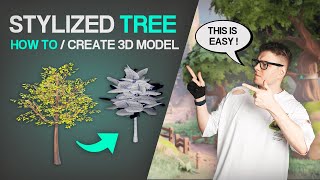 How to create Stylized Tree  GAME READY 3D MODEL [upl. by Mulloy]