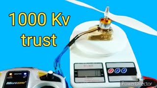 1000Kv brush less motor thrust test with 10Inc and6Incpropeller bldcব্রাশলেস মোটর ট্রাস্ট টেস্টdiy [upl. by Gustav]