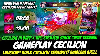 CARA MAIN CECILION BUFF  TIPS CECILION STACK CEPAT❗BUILD CECILION TERSAKIT 2024❗GAMEPLAY CECILION [upl. by Bronwyn]