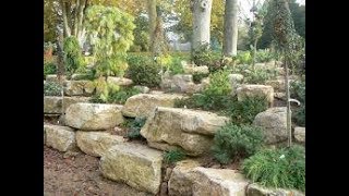 How to make a beautiful garden rockery and crazy paving pathway [upl. by Atteyram872]