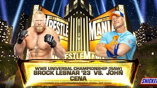 Full Match  Brock Lesnar vs John Cena  WWE Universal Championship  WWE 2K24 [upl. by Ahsilam]