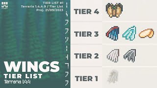 Wings Tier List  Terraria 144 [upl. by Aikkin807]