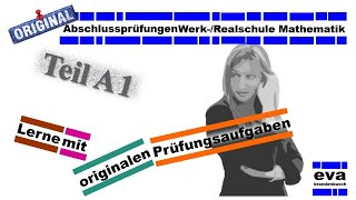 Abschlussprüfungen Musterprüfung 2021 A12  BW Realschule Mathematik [upl. by Vivle]