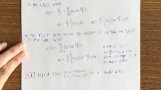 113 Fourier Cosine and Sine Series day 1 [upl. by Eihcir]