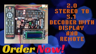 20 STEREO TO 51 DIGITAL DECODER WITH REMOTE amp DISPLAY [upl. by Bonnice]