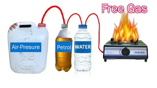 How to make Free Lpg Gas at home  petrol Vs Water  Amazing idea to use free gas from garbage [upl. by Sunderland527]