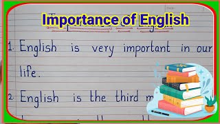 Importance of English Language essay  10 Lines about importance of English composition [upl. by Anitsrhc]