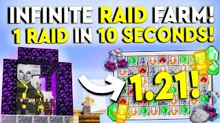 BEST INFINITE 121 RAID FARM Minecraft Tutorial  1 RAID IN 10S [upl. by Gnehs]