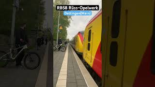 DettingenMainEinfahrt RB1440RB58➡️RüsselsheimOpelwerk br1440 regionalbahn hlb shorts [upl. by Ashmead]