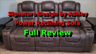 Signature Design by Ashley Power Reclining Sofa  Full Review [upl. by Feodor688]