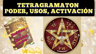 TETRAGRAMATON   Explicación Limpieza Activación Consagración PODEROSO TETRAGRAMMATON [upl. by Nirhtak]