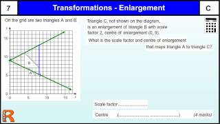 Enlargement Transformation whole number Scale factor GCSE Maths revision Exam paper practice amp help [upl. by Macnair]