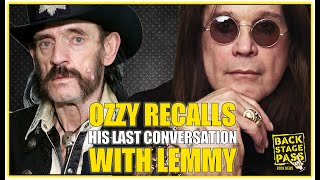 ⭐OZZY ‘COULDN’T UNDERSTAND’ WHAT LEMMY WAS TRYING TO TELL HIM THE MORNING THE MOTORHEAD LEGEND DIED [upl. by Elodea]