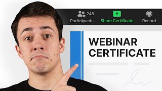 How to Generate a Certificate for Webinar [upl. by Candie]