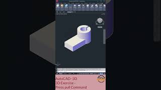 Design AutoCAD 3D Parts with Press pull Command Step by Step Tutorial AutoCAD3D CADDEngineer [upl. by Binky409]