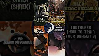 Shrek Vs Alex Vs Po Vs Toothless edit memes dreamworks movie [upl. by Kenimod]