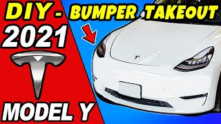 DIY 2020  2023 Tesla Model Y Front Bumper TakeoutRemoval [upl. by Ross]