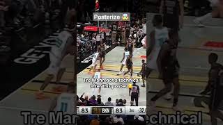 Tre mann 🤯 fypviral nba posterize dunk nbahighligths charlotte hornets basketball [upl. by Boylan149]