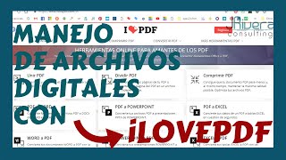 💥 Como usar iLovepdf para unir separar y comprimir archivos digitales pdf GRATIS [upl. by Schott]