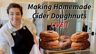 Making Fresh Apple Cider Doughnuts  LIVE [upl. by Fauch201]