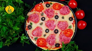 Pizza Gustoasa Fara Cuptor Da se poate Reteta de Pizza la Tigaie  Măcar o data incercati [upl. by Oiramrej]