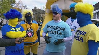 Walleye fans flood downtown Toledo excited for season opener [upl. by Adamski996]