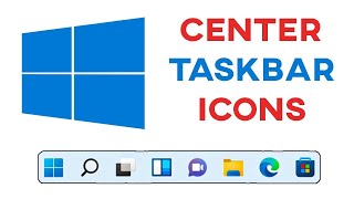 How to Center Taskbar Icons Windows 10  windows 11 [upl. by Ahsienat374]