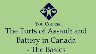 The Torts Assault and Battery in Canada  The Basics [upl. by Pascia616]