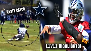 Dak Prescott amp Trey Lance DROPPING DIMES 🎯 PHYSICAL PRACTICE 😳  Cowboys Camp Highlights [upl. by Hanah]