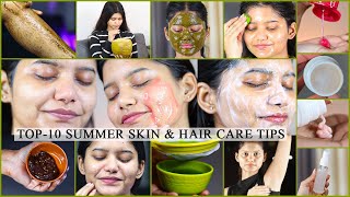 Summer SELFCARE SKIN amp HAIR Care TIPS For GLOWING SKIN amp HEALTHY HAIR  10 Tips Must Follow [upl. by Ferrick]