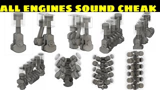 single cylinder to v12 engine sound check  v2 to v16 sound check engine [upl. by Feenah]