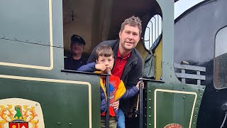 Oswestry Hertiage Railway Tour of the cab of Austin 1 the steam engine [upl. by Sass]