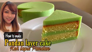 How to make Pandan Layer Cake Recipe homemade Tips and trick  Resep kek lapis pandan  kek pandan [upl. by Pedaiah]