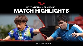 Benedek Olah vs Yuto Kizukuri  MS Qual  Singapore Smash 2023 [upl. by Cimbura146]