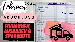 🔥 FEBRUAR ABSCHLUSS 💸I Einnahmen Ausgaben amp Sparquote I Meine echten Zahlen [upl. by Bethesda213]