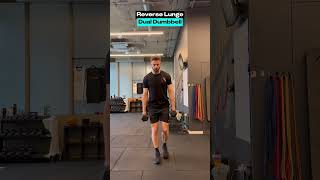 Reverse Lunge Dual Dumbbell triathlon strengthtraining [upl. by Fritze869]