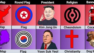 North korea 🇰🇵 vs South korea 🇰🇷 Country comparison 2024 Part 2 [upl. by Annaet980]