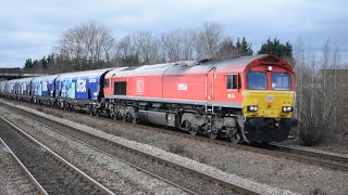 Knottingley TMDs Pet Loco on 4R50 to Immingham Biomass Loading Point 05022024 [upl. by Duval]