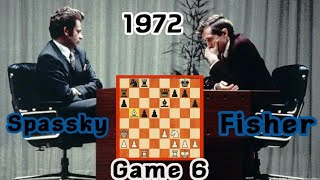 Bobby Fischer vs Boris Spassky ● World Championship match 1972 rd 6 [upl. by Dnaleel914]