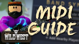 Updated MIDI Tutorial WORKING  The Wild West ROBLOX [upl. by Githens244]