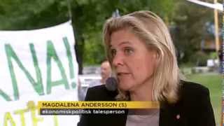 Almedalen 2012  Anders Borg M och Magdalena Andersson S debatterar ekonomin [upl. by Annayhs]