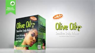 OLIVE OIL SENSITIVE SCALP RELAXER  MVP Hair Products [upl. by Enelrahc]