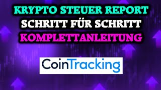 CoinTracking Krypto Steuerreport amp Portfolio Tracken Anleitung damit wir Ruhig schlafen können [upl. by Hike]