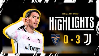 HIGHLIGHTS  LECCE 03 JUVENTUS  Another Double Vlahović amp Bremer Goal in Big Away Win [upl. by Droffig]