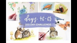 100 Day Watercolor Challenge Update [upl. by Nah999]