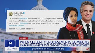 Mark Ruffalo’s Ilhan Omar endorsement gets viral fact check  Dan Abrams Live [upl. by Vey734]